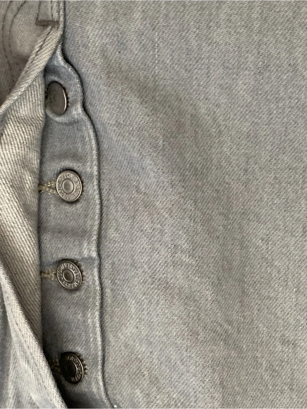 Custom Levi's Jeans Pair - Light Gray & Dark Blue size 42 32